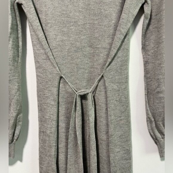 The Group Babaton XS Grey Knit Midi Dress with Tie Back - Picture 10 of 13